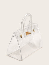 Load image into Gallery viewer, Metal Buckle Clear Tote Bag