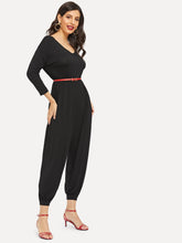 Load image into Gallery viewer, Cutout Back Harem Jumpsuit With Belt