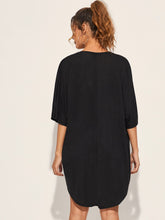 Load image into Gallery viewer, Open Front Curved Dip Hem Coat