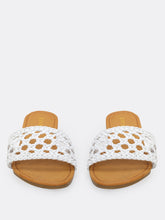 Load image into Gallery viewer, Interlock Braided Band Flat Slide Sandals