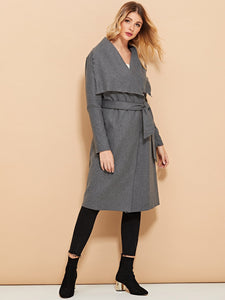 Self Tie Solid Coat