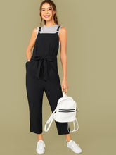 Load image into Gallery viewer, Pocket Side Belted Overall Jumpsuit