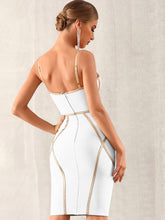 Load image into Gallery viewer, Adyce Zip Back Bustier Bandage Slip Dress