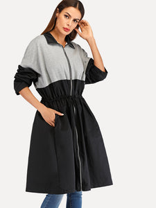 Drawstring Detail Coat