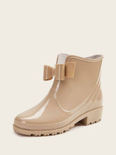 Load image into Gallery viewer, Bow Decor Lug Sole Rain Boots