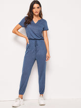 Load image into Gallery viewer, Pocket Patched Tie Waist Jumpsuit