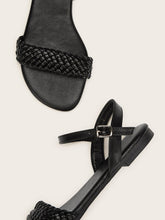 Load image into Gallery viewer, Braided Detail Two Part Sandals