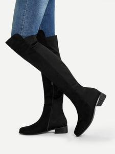 Knee Length Plain Boots