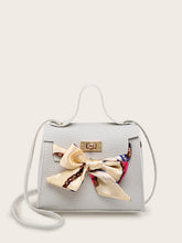 Load image into Gallery viewer, Pebble Detail Bow Tie Satchel Bag