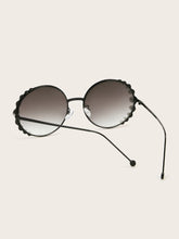 Load image into Gallery viewer, Faux Pearl Decor Round Frame Sunglasses