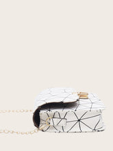 Load image into Gallery viewer, Geometric Print Push Lock Chain Bag