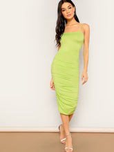 Load image into Gallery viewer, Ruched Cami Midi Dress