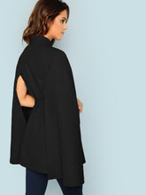 Load image into Gallery viewer, Button Front Self Belted Cape Coat