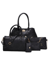 Load image into Gallery viewer, 5pcs Faux Crocodile Embossed Leather Bag Set