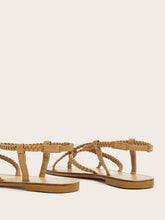 Load image into Gallery viewer, Braided Detail Toe Post Sandals