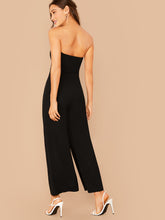 Load image into Gallery viewer, V Notch Wide Leg Tube Jumpsuit Without Pearl