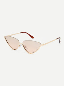 Flat Lens Cat Eye Sunglasses