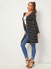 Load image into Gallery viewer, Striped Open Front Cardigan