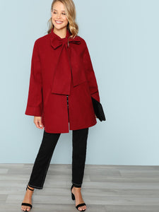 Tie Neck Coat