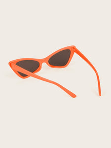 Cat Eye Flat Lens Sunglasses