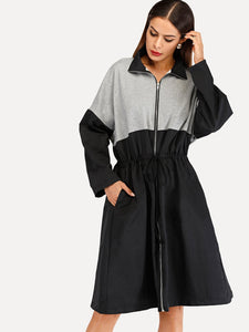 Drawstring Detail Coat