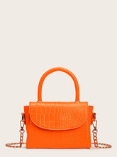 Load image into Gallery viewer, Croc Embossed Satchel Chain Bag