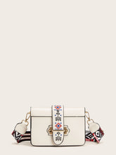 Load image into Gallery viewer, Embroidery Detail Wide Strap Crossbody Bag