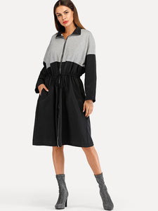 Drawstring Detail Coat