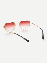 Load image into Gallery viewer, Heart Lens Ombre Sunglasses