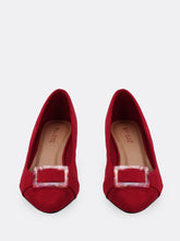 Load image into Gallery viewer, Pointy Low Chunky Buckle Heels