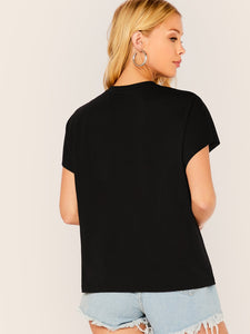 Short Sleeve Solid Top