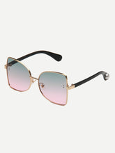 Load image into Gallery viewer, Ombre Lens Metal Frame Sunglasses