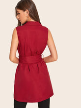 Load image into Gallery viewer, Adjustable Belted Sleeveless Blazer