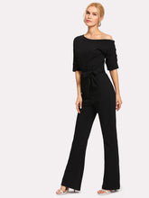 Load image into Gallery viewer, Button Detail Self Tie Jumpsuit