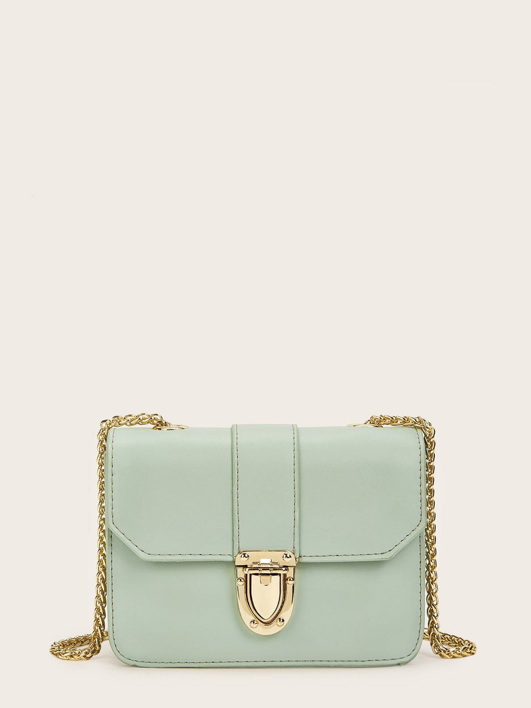 Push Lock Chain Crossbody Bag