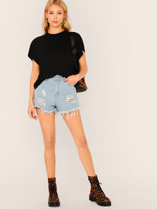 Short Sleeve Solid Top