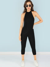 Load image into Gallery viewer, Mock Neck Form Fitting Jumpsuit