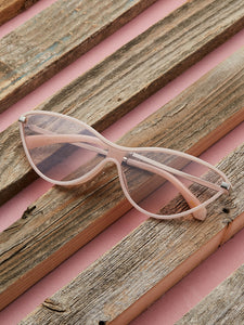 Thin Acrylic Frame Cat Eye Sunglasses