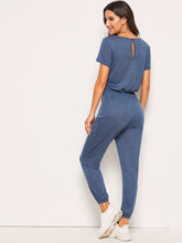 Load image into Gallery viewer, Pocket Patched Tie Waist Jumpsuit