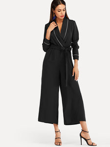 Wrap Self Tie Waist Jumpsuit