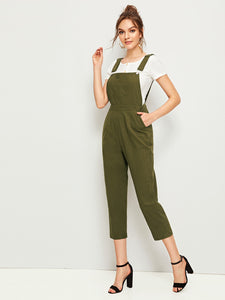 Gingham Pocket Side Overalls