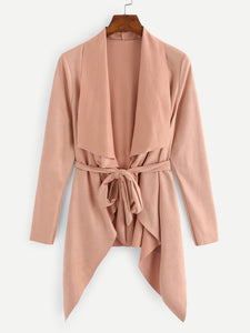 Waterfall Collar Solid Coat