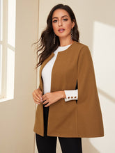 Load image into Gallery viewer, Open Front Solid Cape Outerwear