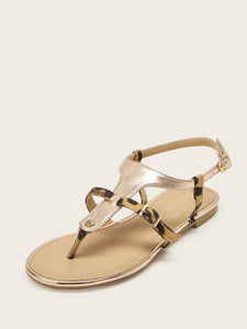 Plain Toe Post Sandals