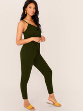 Load image into Gallery viewer, Solid Blouson Slip Jumpsuit