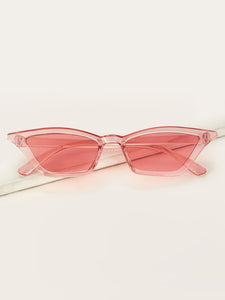 Plain Frame Tinted Lens Sunglasses