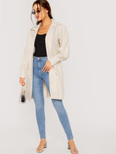 Load image into Gallery viewer, Waist Tie Puff Sleeve Trench Coat