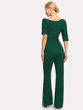 Load image into Gallery viewer, Button Detail Self Tie Jumpsuit