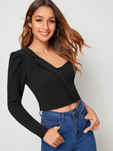 Load image into Gallery viewer, Solid Collared One Shoulder Form Fitted Top