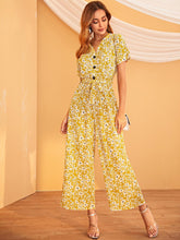 Load image into Gallery viewer, Floral Print Belted Jumpsuit